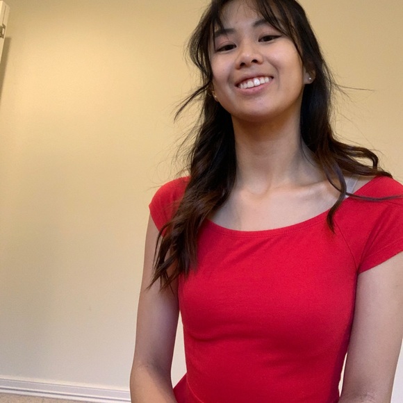 Red skater dress - Picture 4 of 5